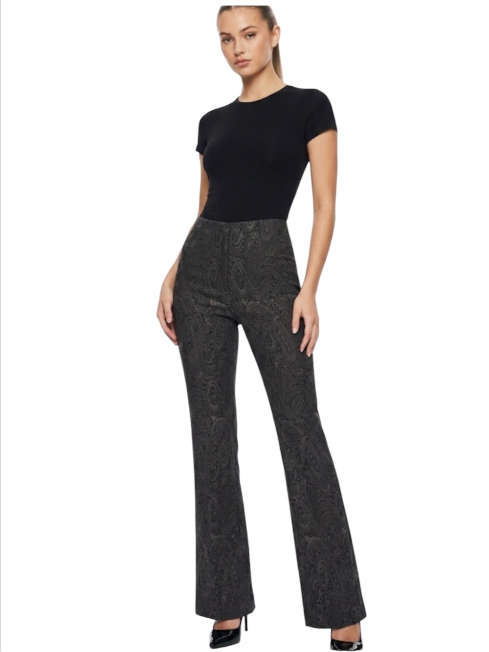 Vintage Renfrew Black Jacquard Trousers USA Made – Paisley Pants 4 - 28x33
W